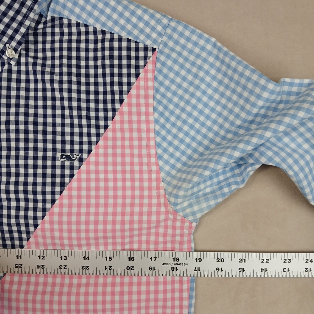Vineyard Vines Small Mens Shirt Button Down Long Sleeve Slim Whale Has Defect - Picture 5 of 14